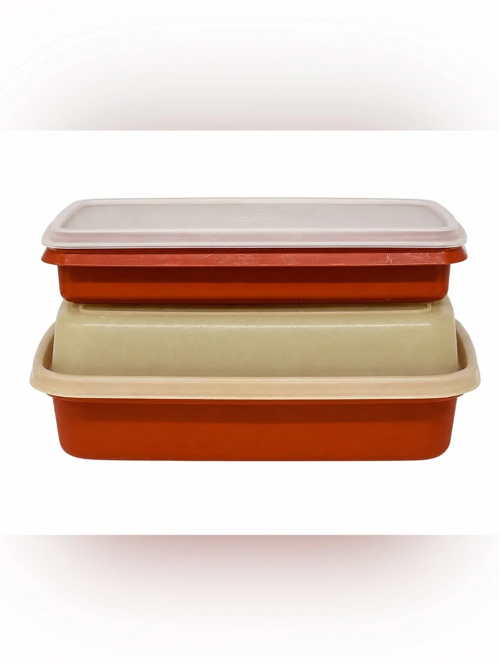 Vintage Tupperware Season N Serve Marinade & Deli Keeper Containers Paprika Red
